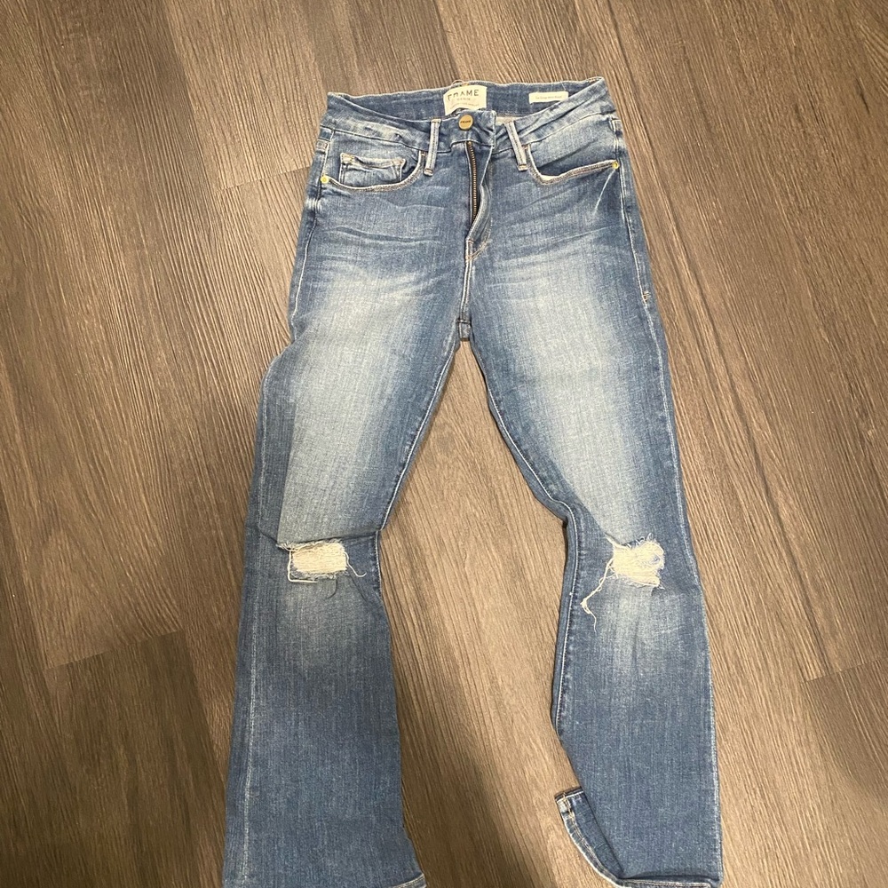 Frame Denim Women's Blue Boot Cut Jeans